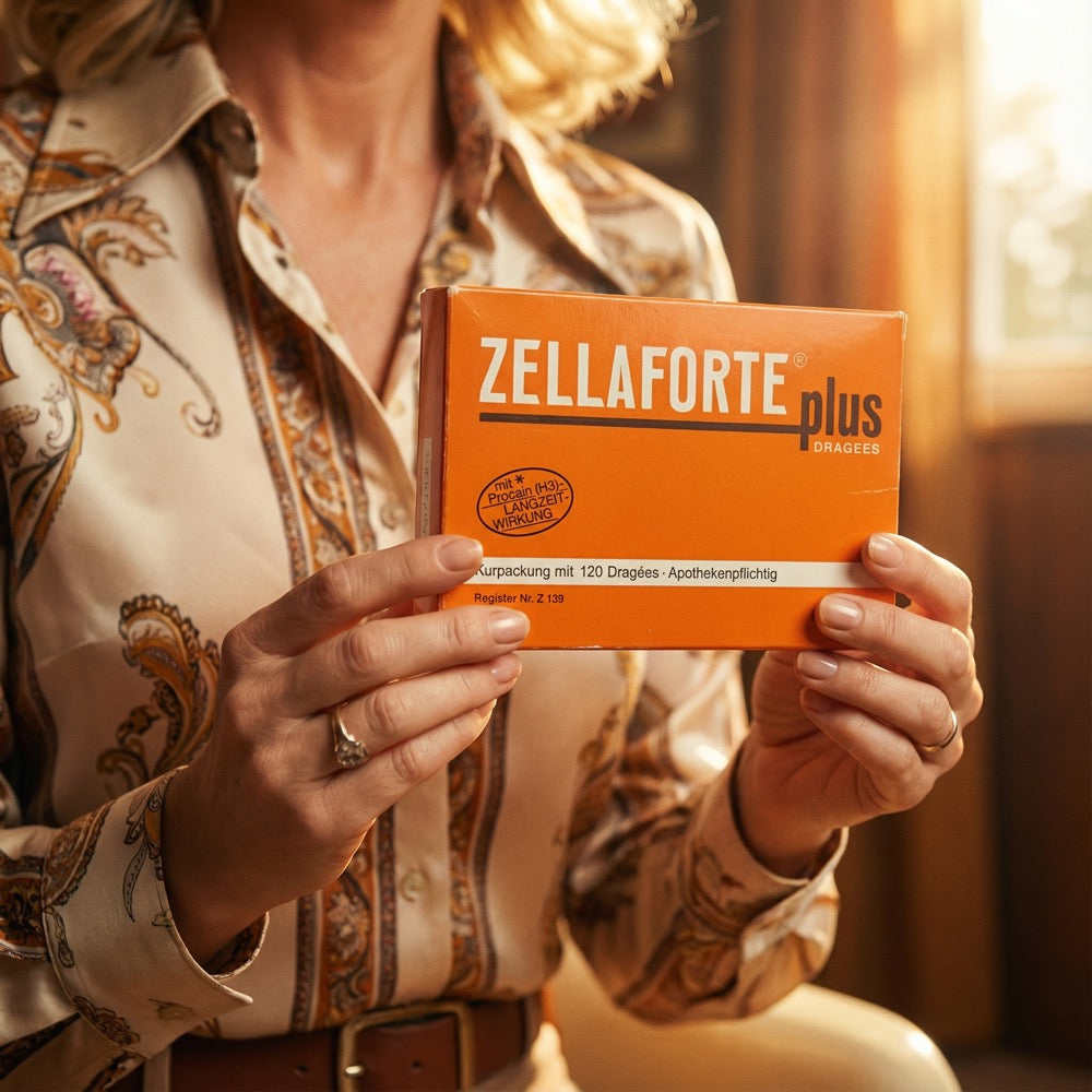 Originalpackung Zellaforte plus aus den 1970er-Jahren